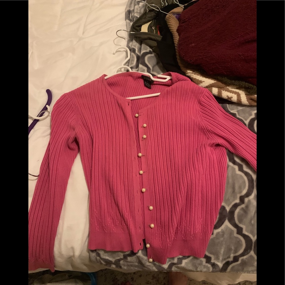 Pink pearl cardigan